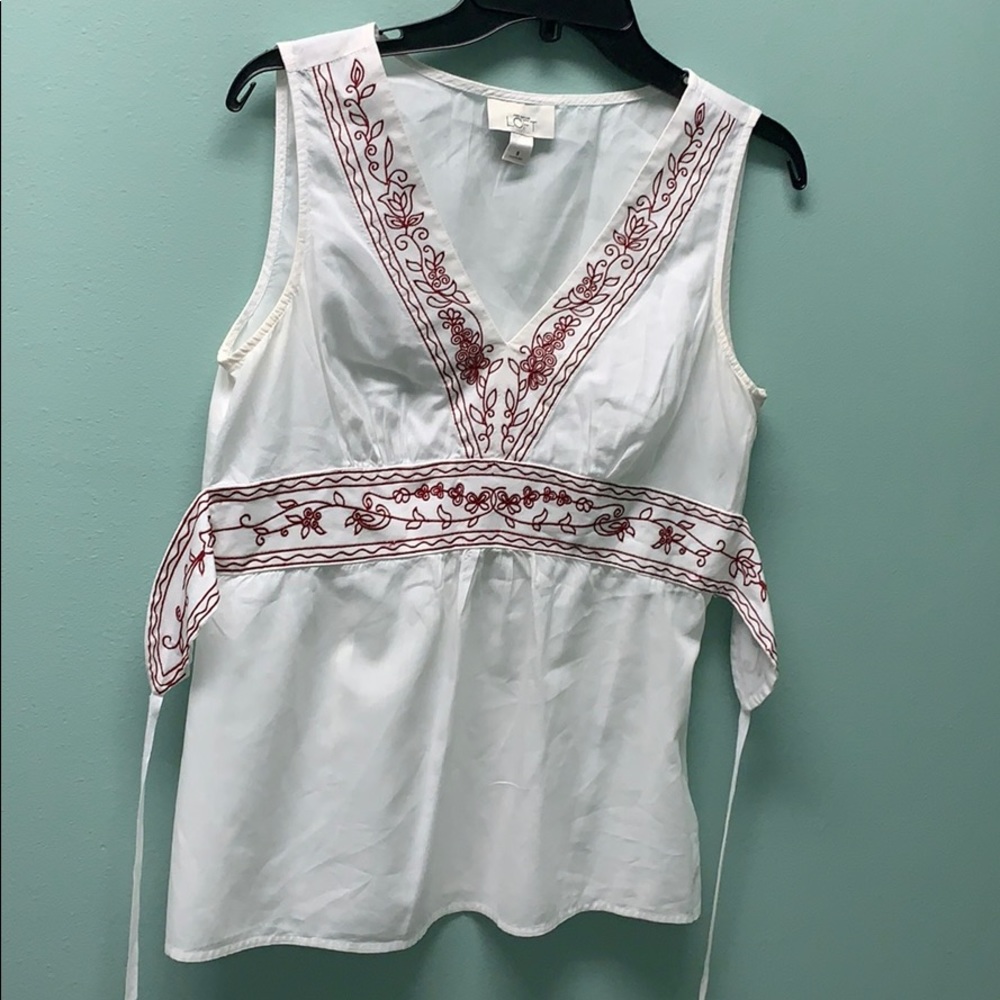 Loft Embroidered Top